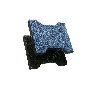 China Anti Slip Interlocking Rubber Bricks Durable , 200x160x120mm Exterior Rubber Pavers wholesale