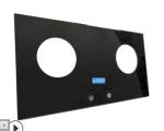 OEM Logo Printing Flat 2 Holes 6mm gas Stove Tempered Glass