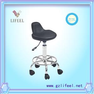 China Beautiful fashionable salon furniture barber chair stool with backrest footrest wholesale