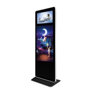 China Double Screen Floor Standing Advertising Display For Shopping Mall wholesale