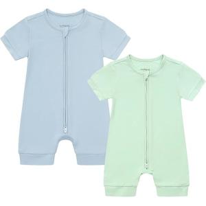 China Skin Friendly Customizable Bamboo Zipper Romper Bamboo Baby Clothes wholesale
