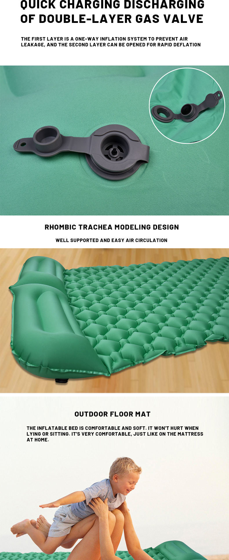 Air Sleeping Mat Foldable Sleeping Bed Inflatable Sleeping Mat Self Inflating