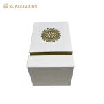 Luxury Perfume Paper Box Gift Box White Hot Stamping Custom Logo Lid And Base