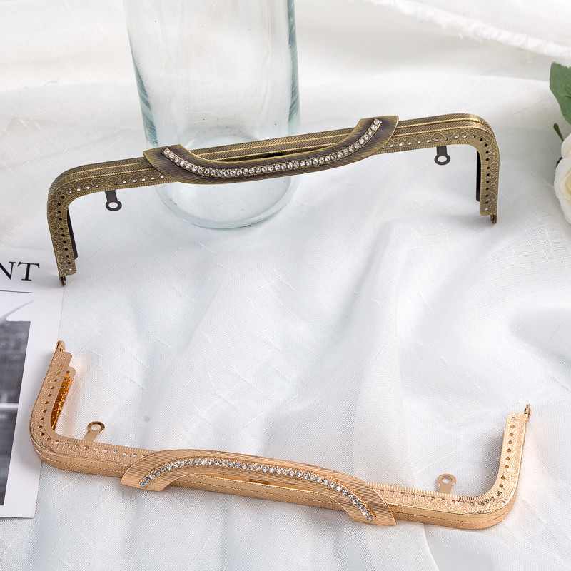 18*6cm Antique Flower Metal Purse Frame For Woman Handbag