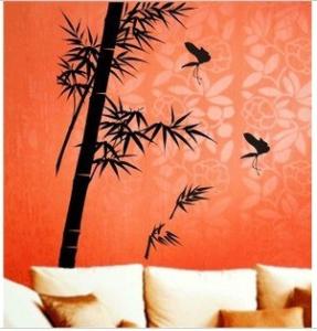 China Personalised Large Wall Flower Stickers LY-071 / Floral Wall Stickers wholesale