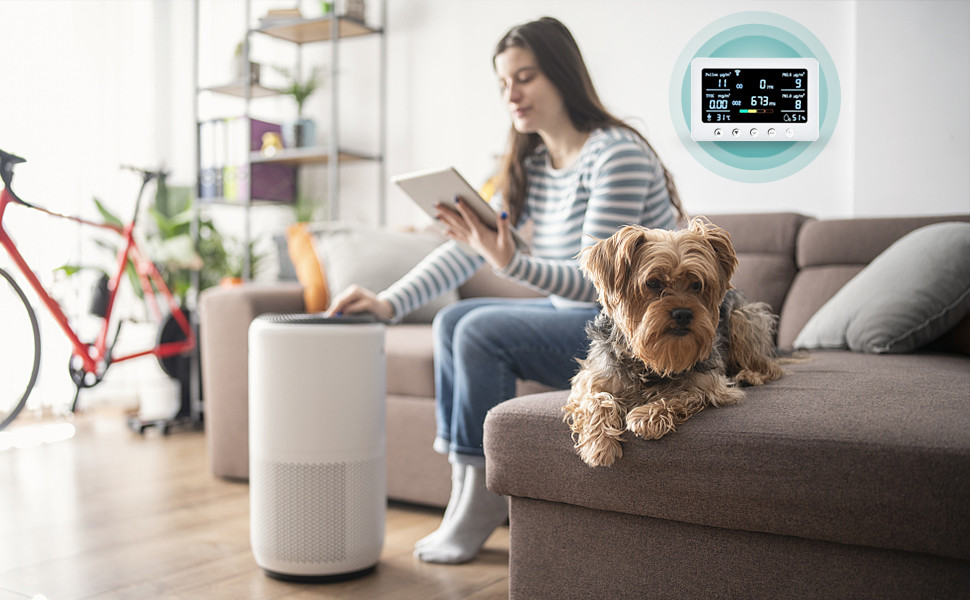 App Controlled Smart Air Quality Monitor Carbon Monoxide Multi Sensor Industrial Indoor