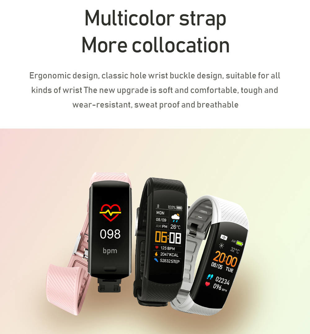 0.5 OZ Bracelet Fitness Tracker Heart Rate Monitoring Information Display For Men