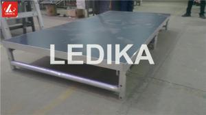 China Portative Aluminum Adjustable Stage Platform Show Folding Stage 18mm Black wholesale