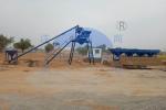 HZS50 Skip Hopper Stationary Concrete Batching Plant / High Precision Mixing