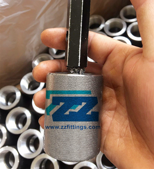 Duplex 3 / 8 " Steel Tube Couplings , BSPP ASTM A182 F55 Class 6000 Pipe Fittings ASME B16 11