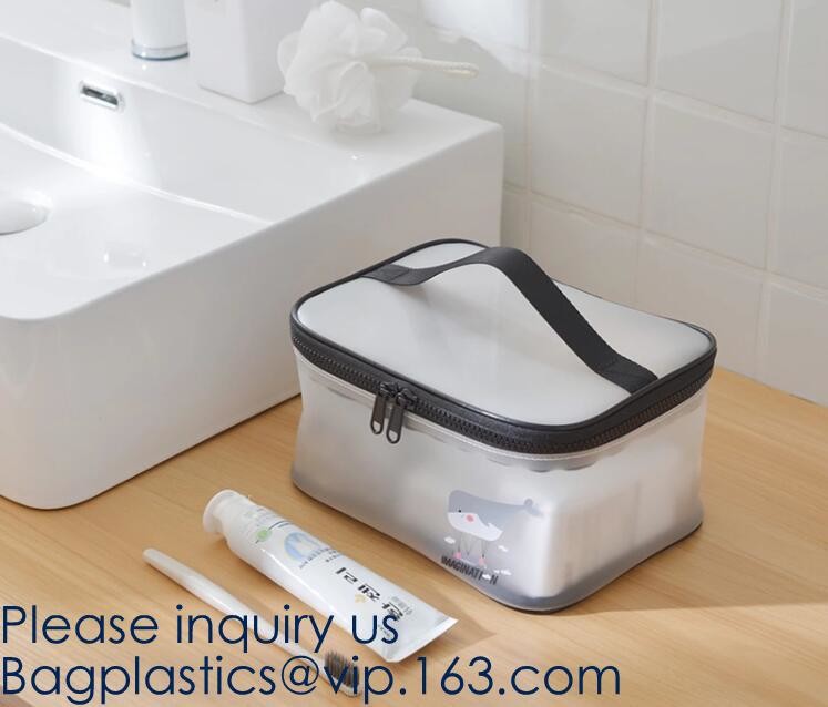 Small Clear PVC Waterproof Bag with Zipper Closure, Mini Portable Transparent Plastic Organizer Pouch for Cosmetic, Make