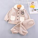 0.8M Flannel Khaki Children'S Pajamas Sets Children'S Friends Pyjamas Home Wear