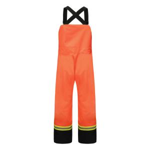 China EN343 Rain Proof Workwear Unisex Orange Hi Vis Bib And Brace wholesale