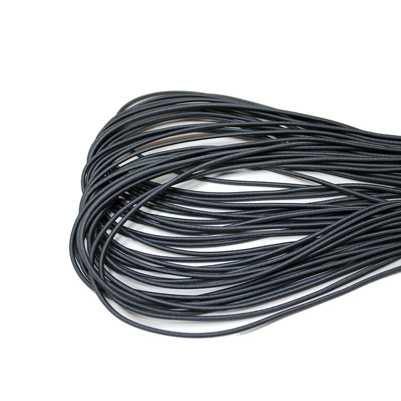 Colored 3mm Polyester Elastic Cord Round Braided Stretching