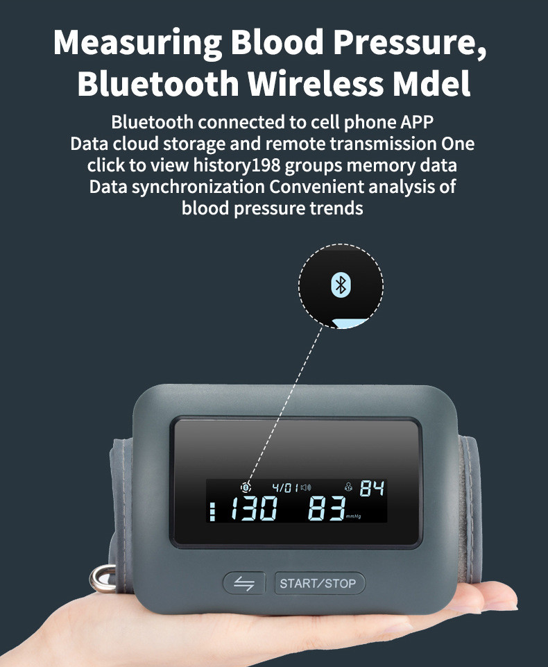 Arm Type Integrated Blood Pressure Monitor With BT Big Screen One Key To Test