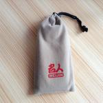 Embossed Logo Jewelry Drawstring Eco Friendly Velvet Gift Pouches