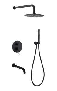 China Round Wall Mounted Shower Kit , 8 Inch Rain Shower Combo Set wholesale