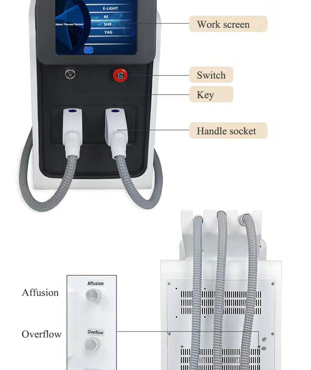 1064 Nm Picosecond Laser Tattoo Removal Machine 3 In 1 Ipl Rf Handle