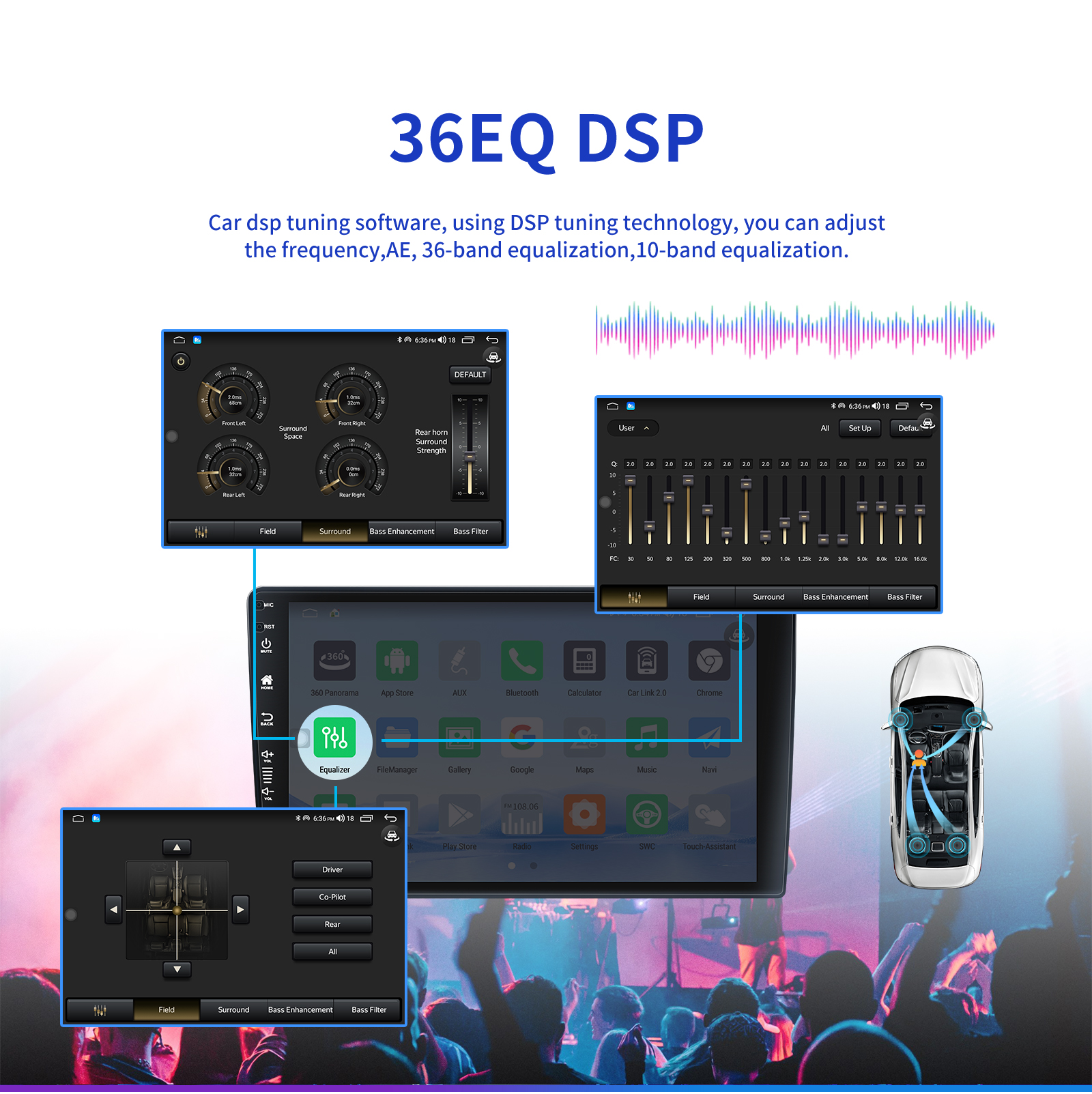 Universal Car 9''2Din Android Multimedia Player with Built-in Wireless CarPlay and GPS