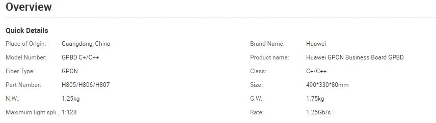 8 Pon Board Business Board Gpbd Include 8 PCS Modules