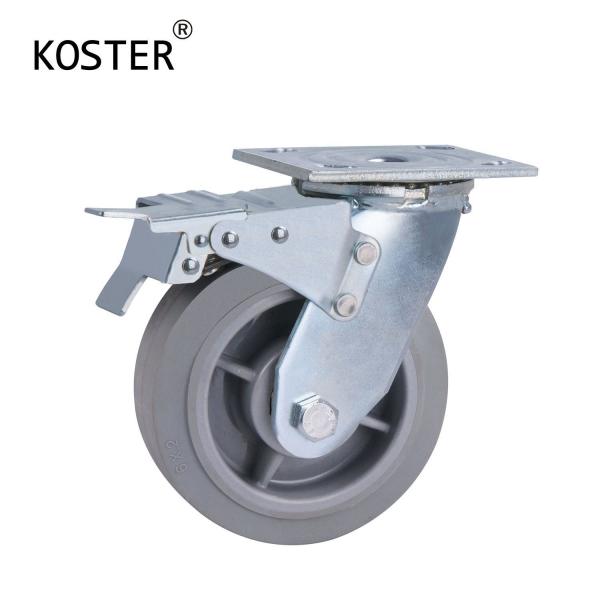 350kg Heavy Duty Shopping Trolley Caster Wheels Zinc Plated Diameter 100mm for