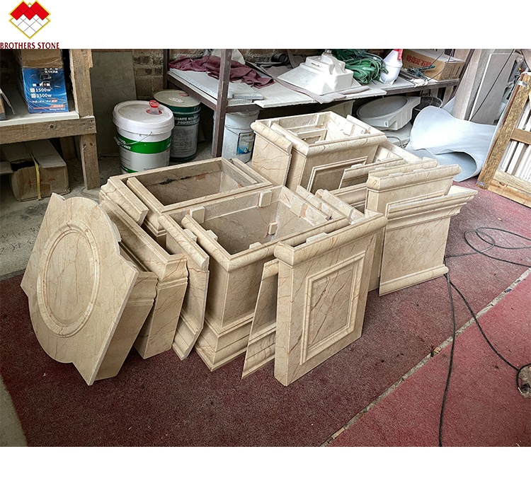 2.6-2.7 Density Marble Wall Relief Stone Carving Elegant Design for Villa Decor