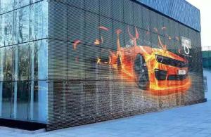 China Outdoor Transparent 1R1G1B P31.25 LED Mesh Screen wholesale