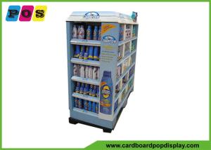 China Point Of Purchase Cardboard Display Shelves Glossy Lamination For Coppertone Sun Cream PA009 wholesale