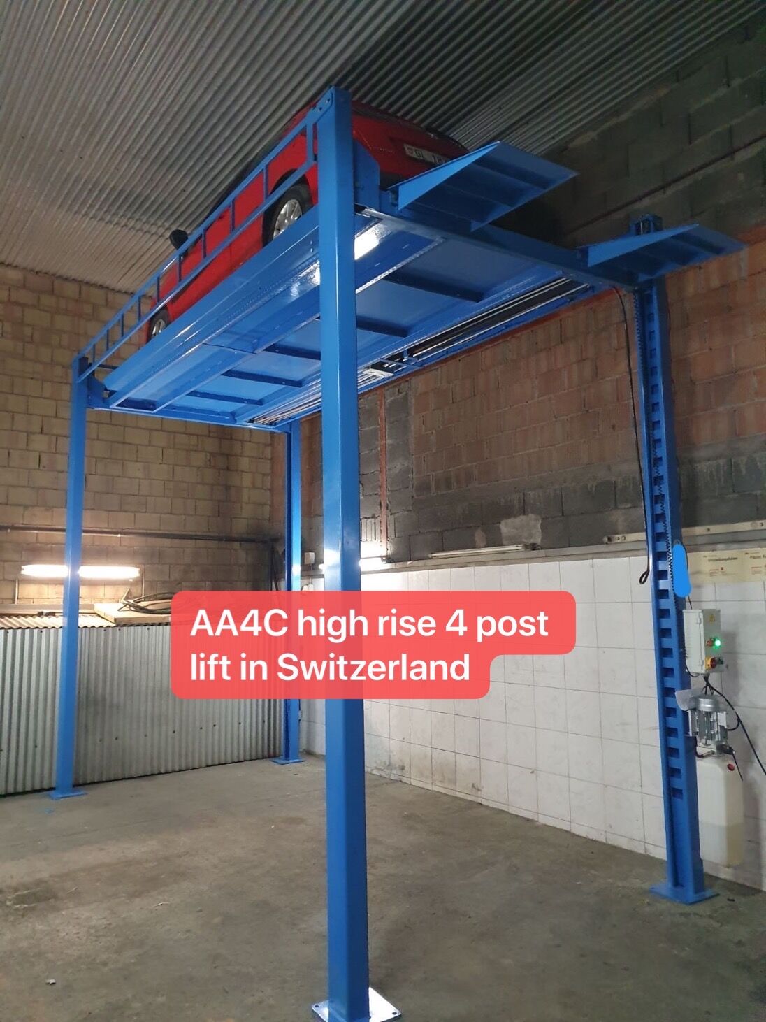 AA4C Heavy Duty High Rise 4 Post Car Vehicle Lift Car Elevator Car Parking Lift 3.5M High