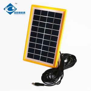 China 3 Watt 6V Portable Glass Laminated Solar Panels ZW-3W-6V-2 Outdoor Power Station Solar Charger 6V wholesale