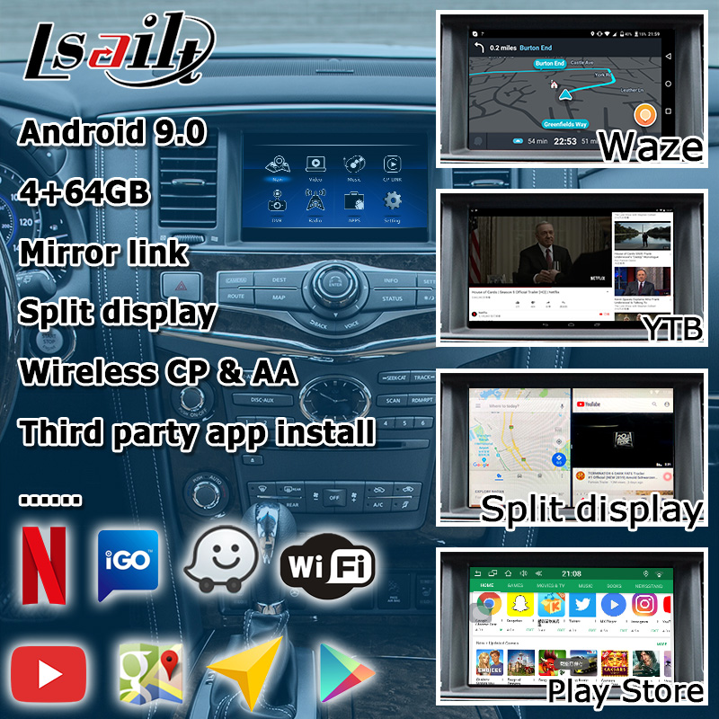Infiniti QX80 QX56 Z62 carplay android auto multi finger HD touch screen upgarde IT08