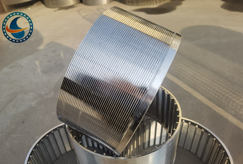 300um Slot Wedge Wire Screen Pipe Stainless Steel 304 Drum Shaped