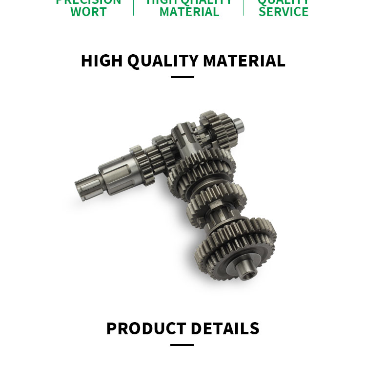 Motorcycle Steel Counter Shaft And Main Shaft For Honda CG125 CG150 Engine Gears