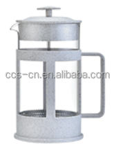 Portable Coffee Makers High Borosilicate Glass Coffee Press Black Plastic French Press