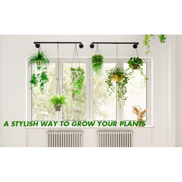 Sturdy Wall Mounted Hanging Plant Stand with 38.2 inches long and 7.9 inches deep Rod