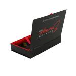 Hot Luxury Custom Logo Paper Black Book Shape Rigid Cardboard Ribbon Gift Paper