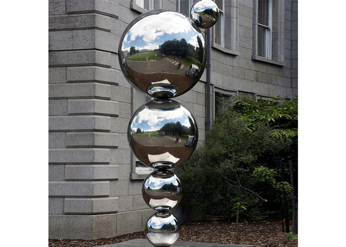 Custom Mirror Polished Modern Art Stainless Steel Sphere Ball Sculpture for Outdoor