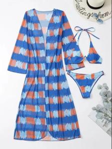 China flower Colour Sexy Female Bikini Metal High Waist Skimpy Beach Bikinis Women upf50++ wholesale
