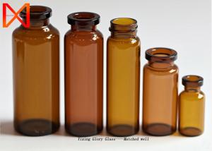 China 3ml 5ml 10ml Pharmaceutical Glass Bottles Amber Medicine Tubular For Steroids wholesale