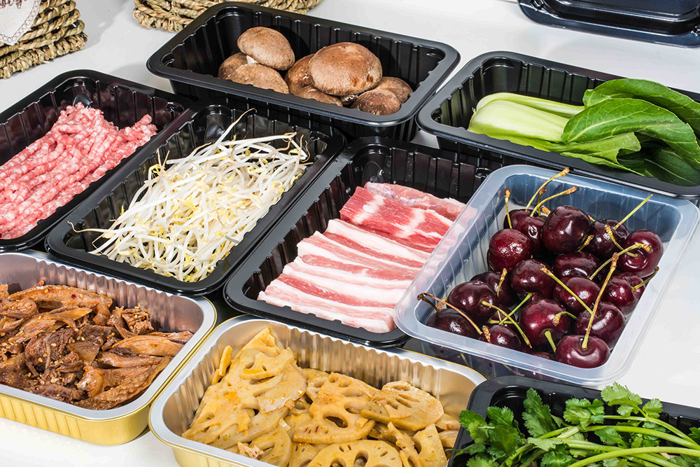 Restaurant Food Vacuum Tray Sealing Machine MAP Filling Sealing Machine