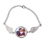 Personalized Sublimation Angel Wings Bracelet With Printable Metal Insert
