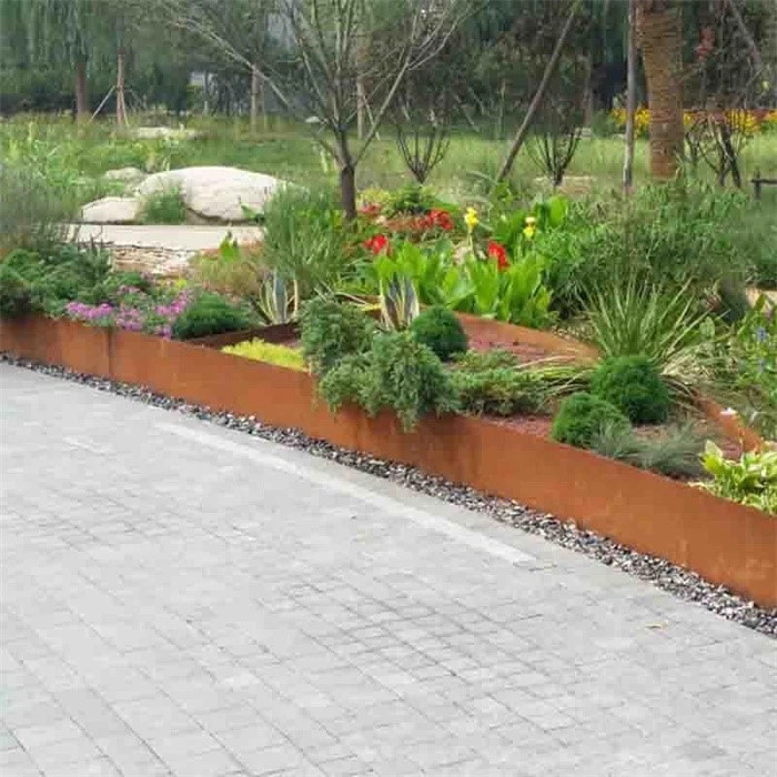 Natural Rusty Metal Garden Lawn Edging Corten Steel Decorative Landscape Border