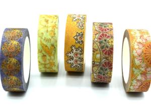 China Japanese Style Gummed Glitter Washi Tape For Home Deco wholesale