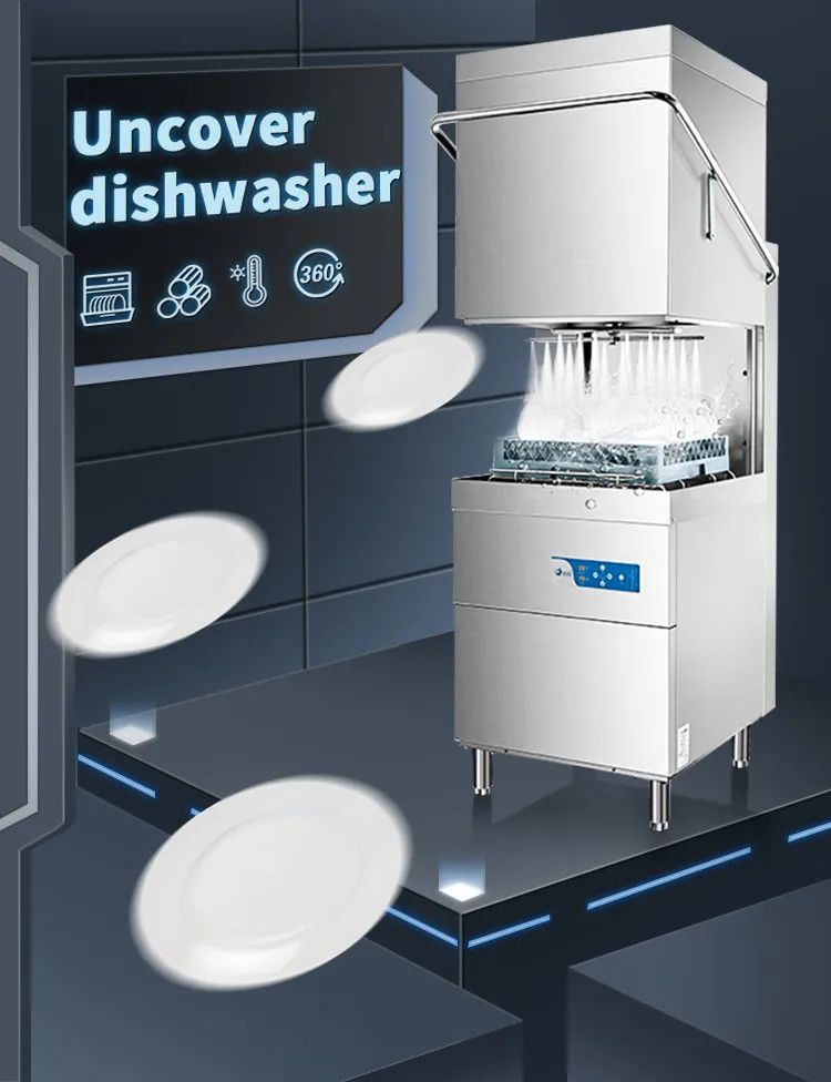 Restaurant Commercial Rack Conveyor Dishwasher Automatic Stainless Steel