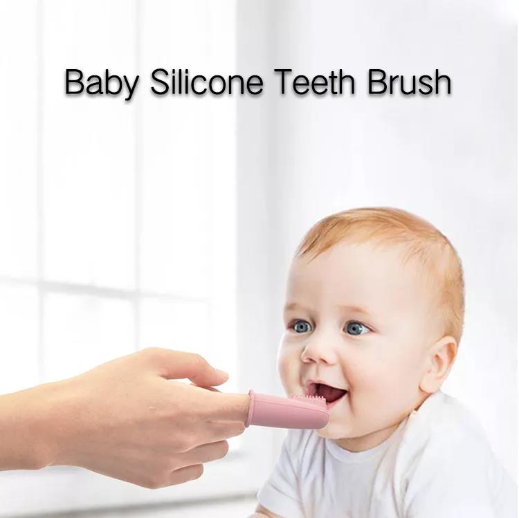 Baby Tooth Cleaning Silicone Finger Brush For Newborn Infants 360 Degree 3.5g