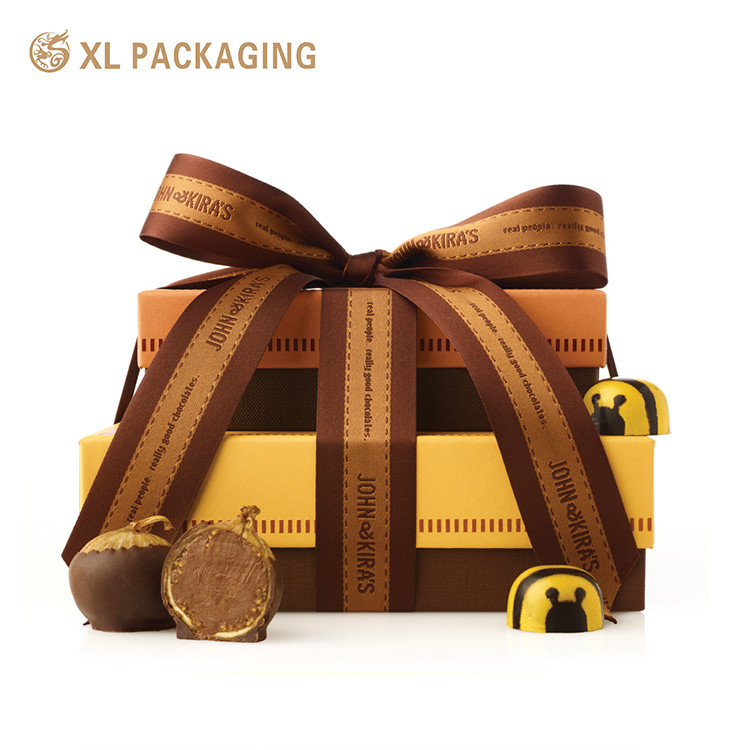 Wholesale Food Candy Bar Cookie Chocolate Paper Box With Cushion Pads Kraft Paper Divider Insert