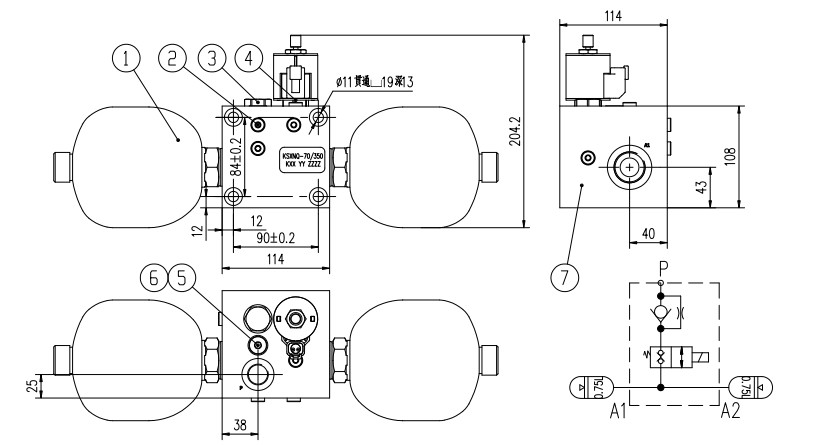 Custom Excavator Pilot Valve Solenoid Valve Pilot Manifold Steel