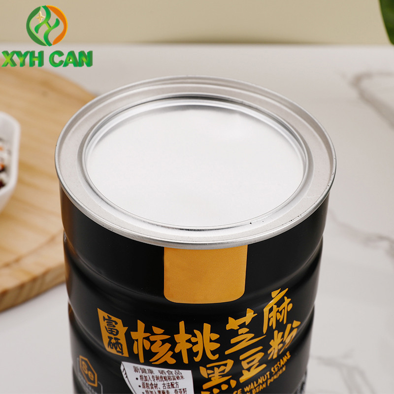CMYK Milk Powder Tin Boxes for 600g powder 0.22mm Thickness For Walnut Sesame 4C