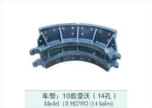 China Brake Shoe Trailer Brake Shoes 10 HOWO 14 Holes wholesale