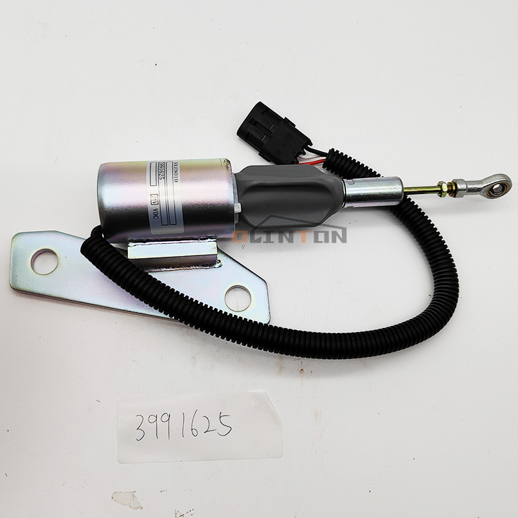 Efficiency Excavator 6BT Diesel Engine Parts Fuel Pump Cut Off Solenoid 3991625 3991624 3991168